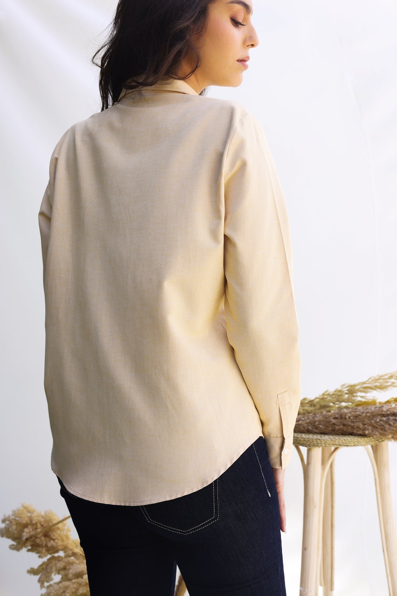 Chemise Amira – Turquoise & Champagne