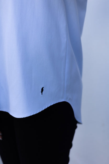 Chemise May – Blanc / Bleu Ciel / Rose