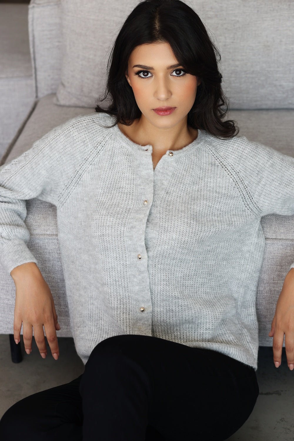 Cardigan Cassy – Gris Clair