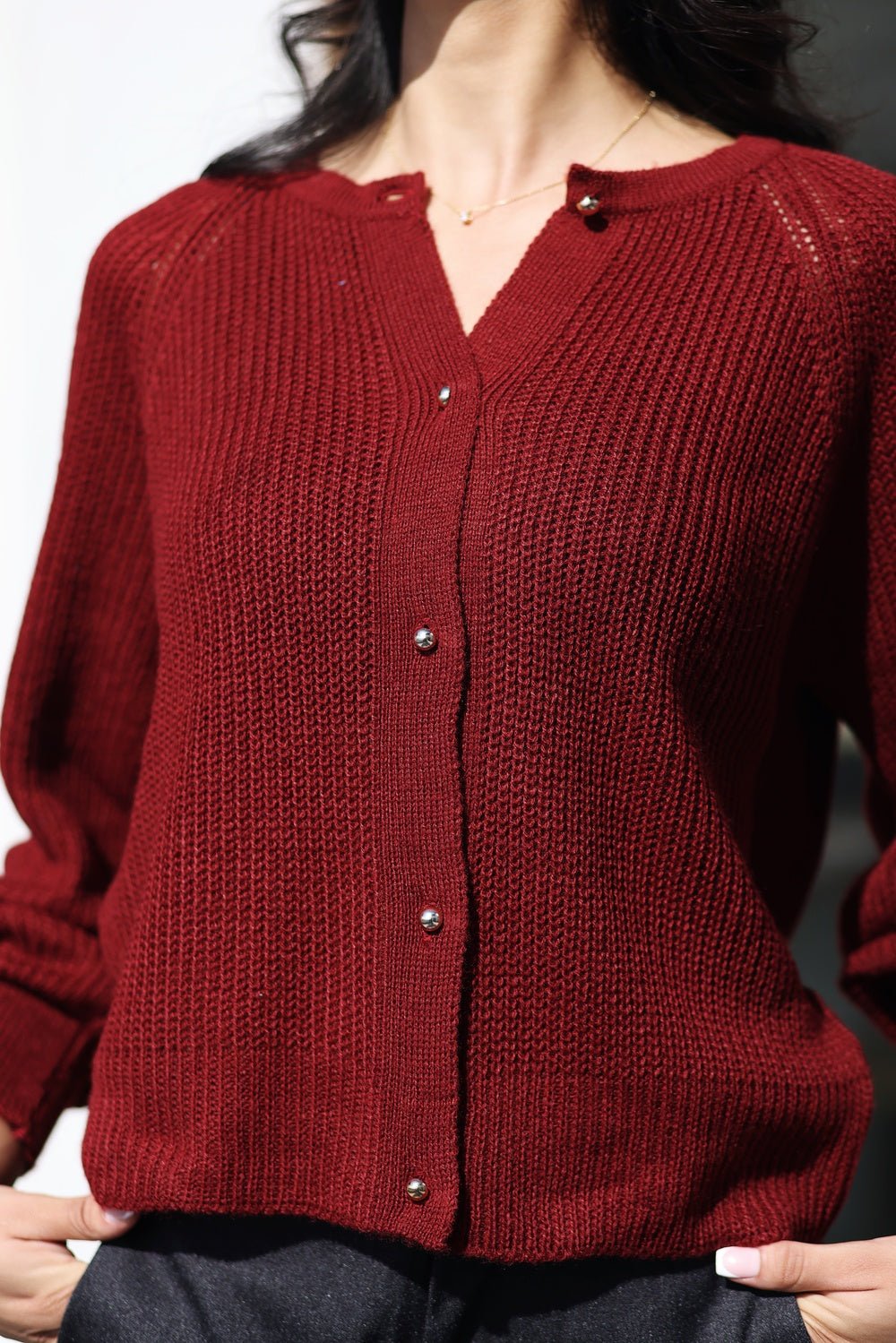 Cardigan Cassy – Bordeaux