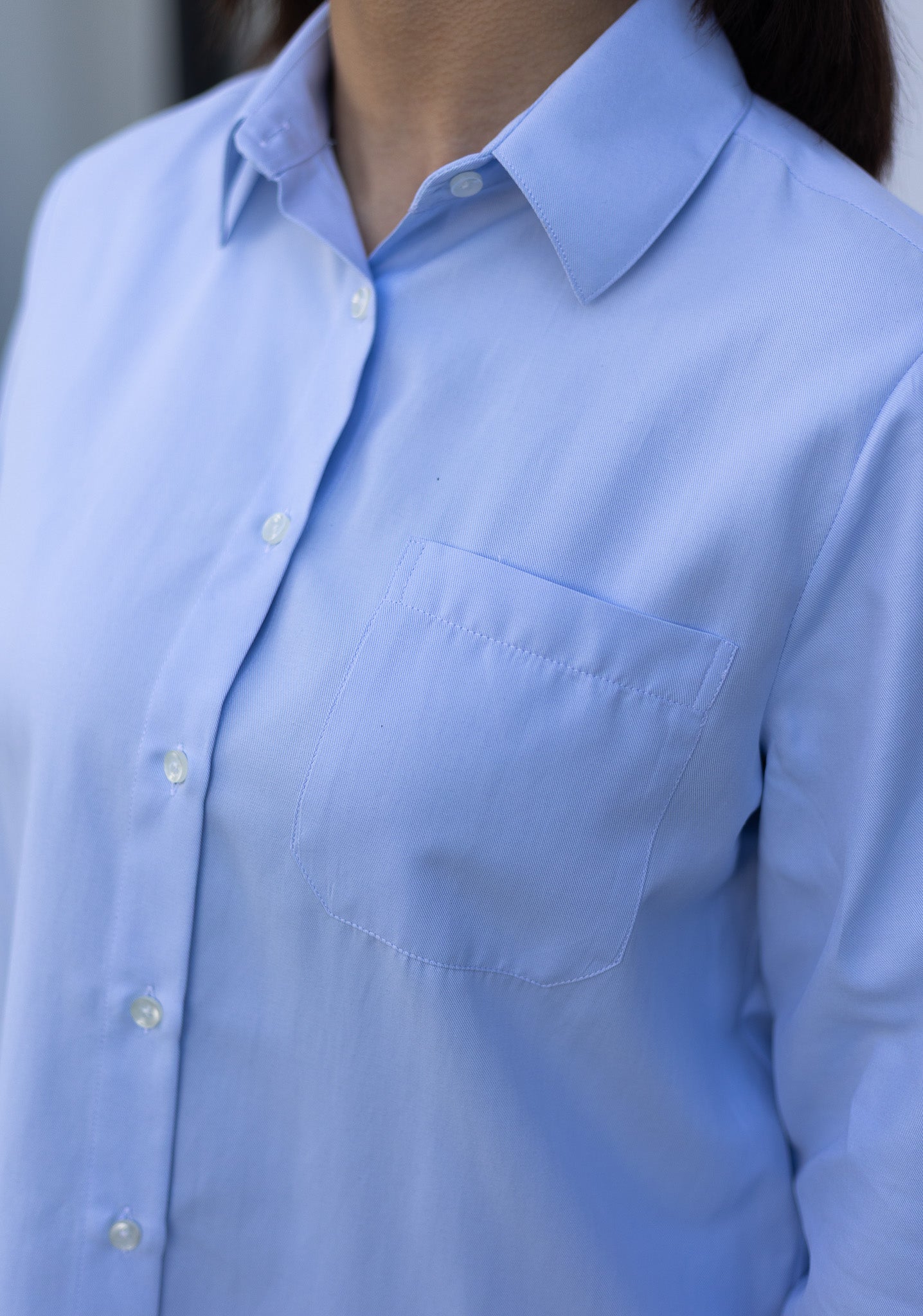 Chemise May – Blanc / Bleu Ciel / Rose