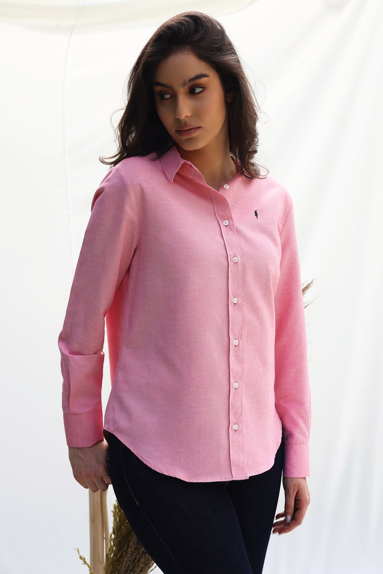 Chemise Amira – Vert eau & Rose Bonbon