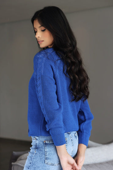 Cardigan Cassy – Bleu Roi