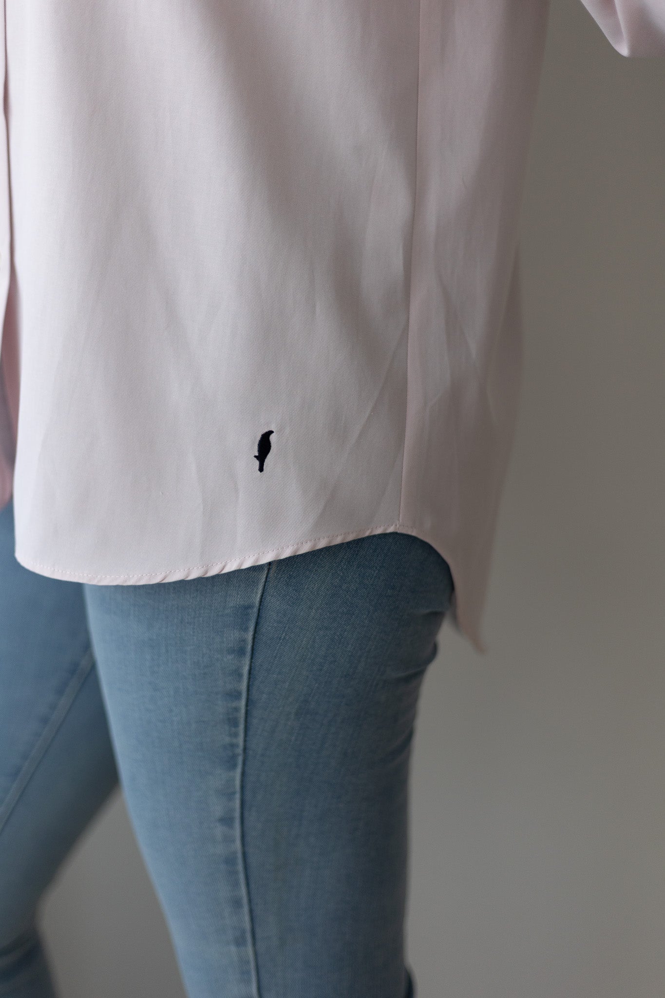 Chemise May – Blanc / Bleu Ciel / Rose