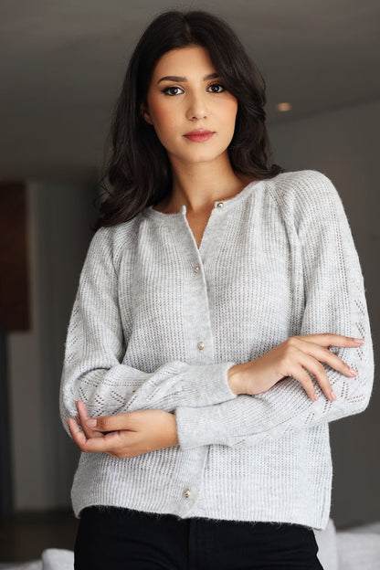 Cardigan Cassy – Gris Clair