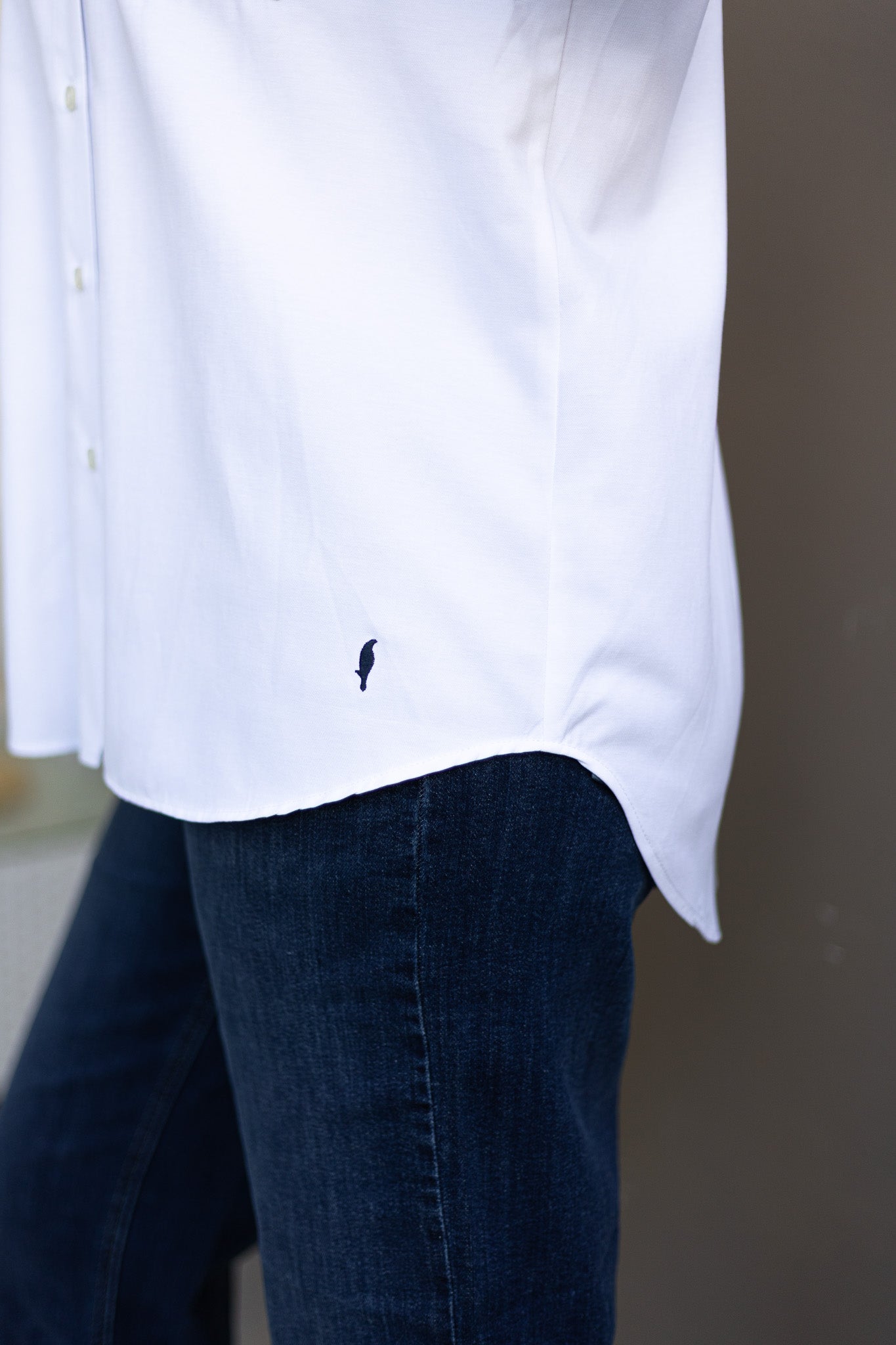 Chemise May – Blanc / Bleu Ciel / Rose