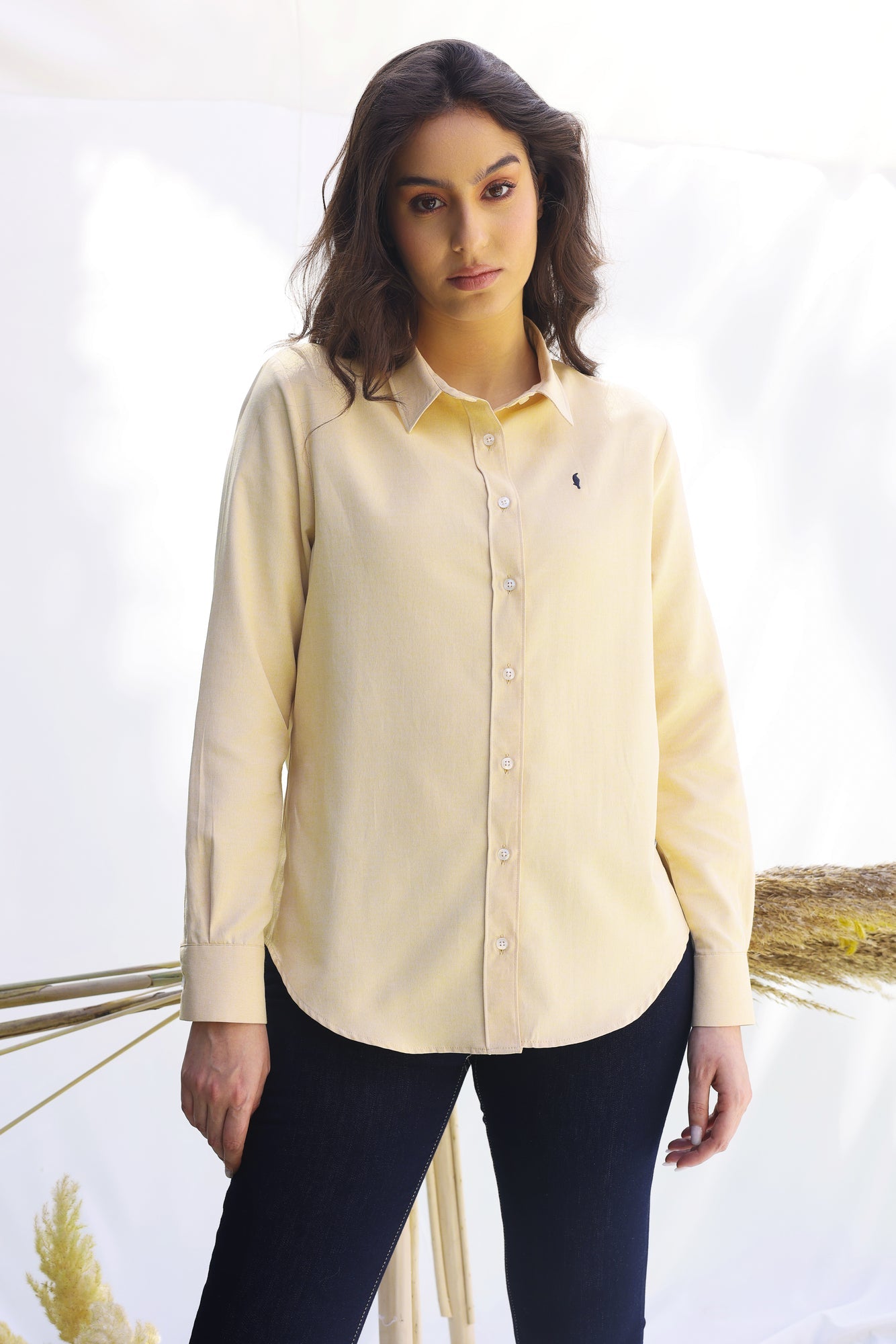 Chemise Amira – Turquoise & Champagne